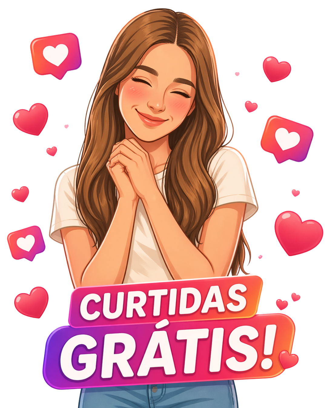 Curtidas Grátis para Instagram e TikTok pela BrasilSeguidores.com